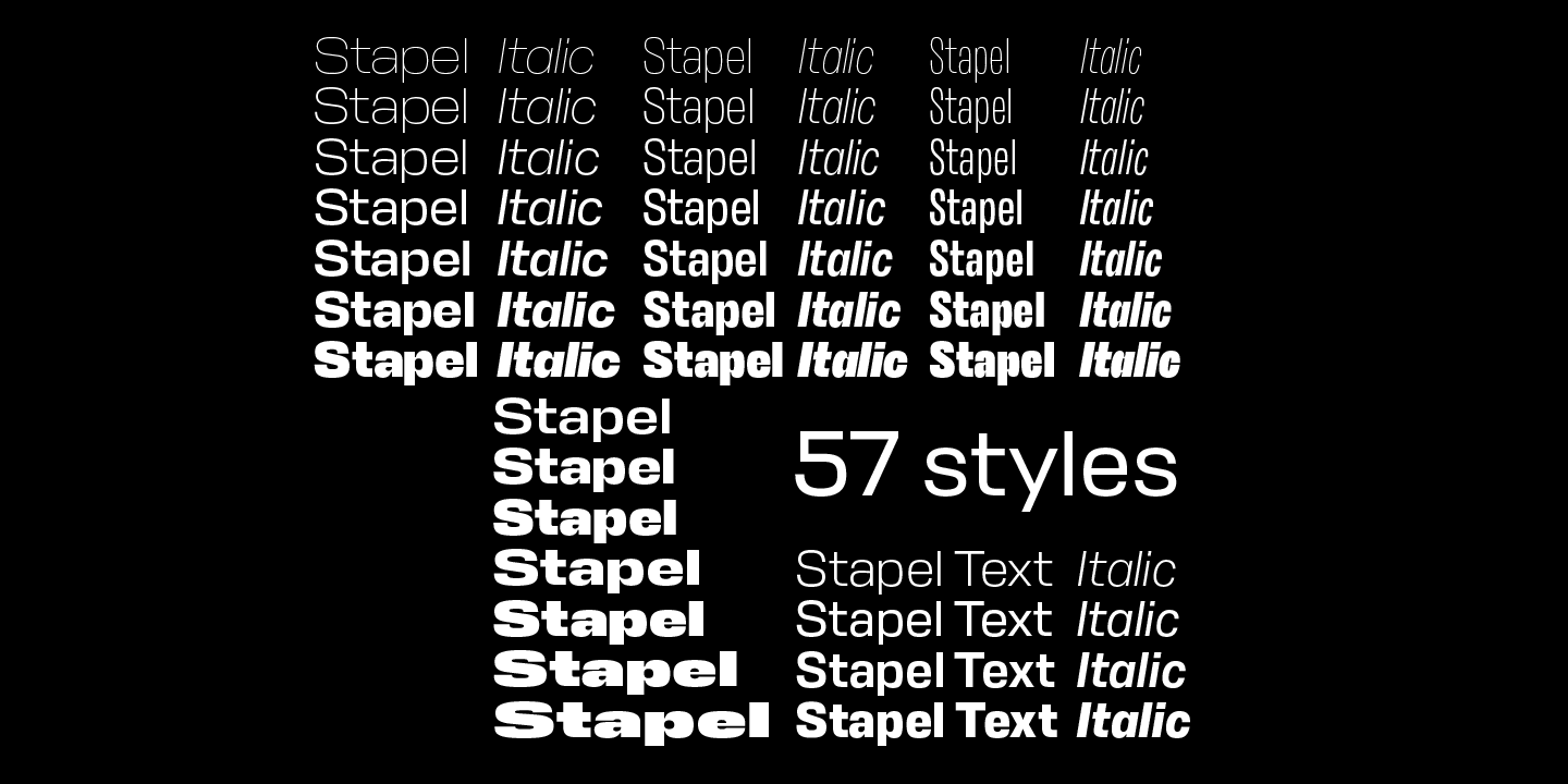 Example font Stapel Narrow #11